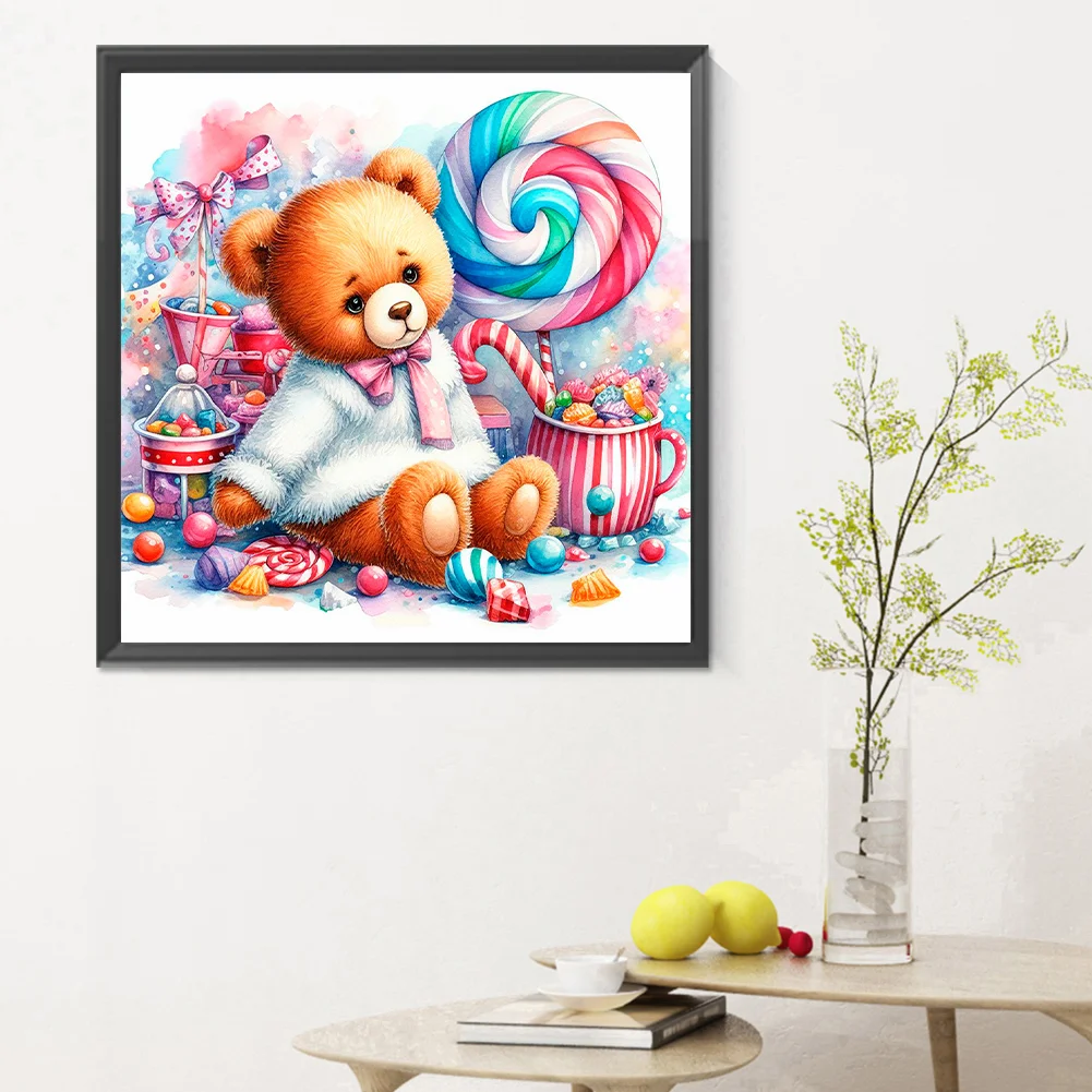 Diamond Painting - Full Round Drill - Candy Bear(Canvas|30*30cm)