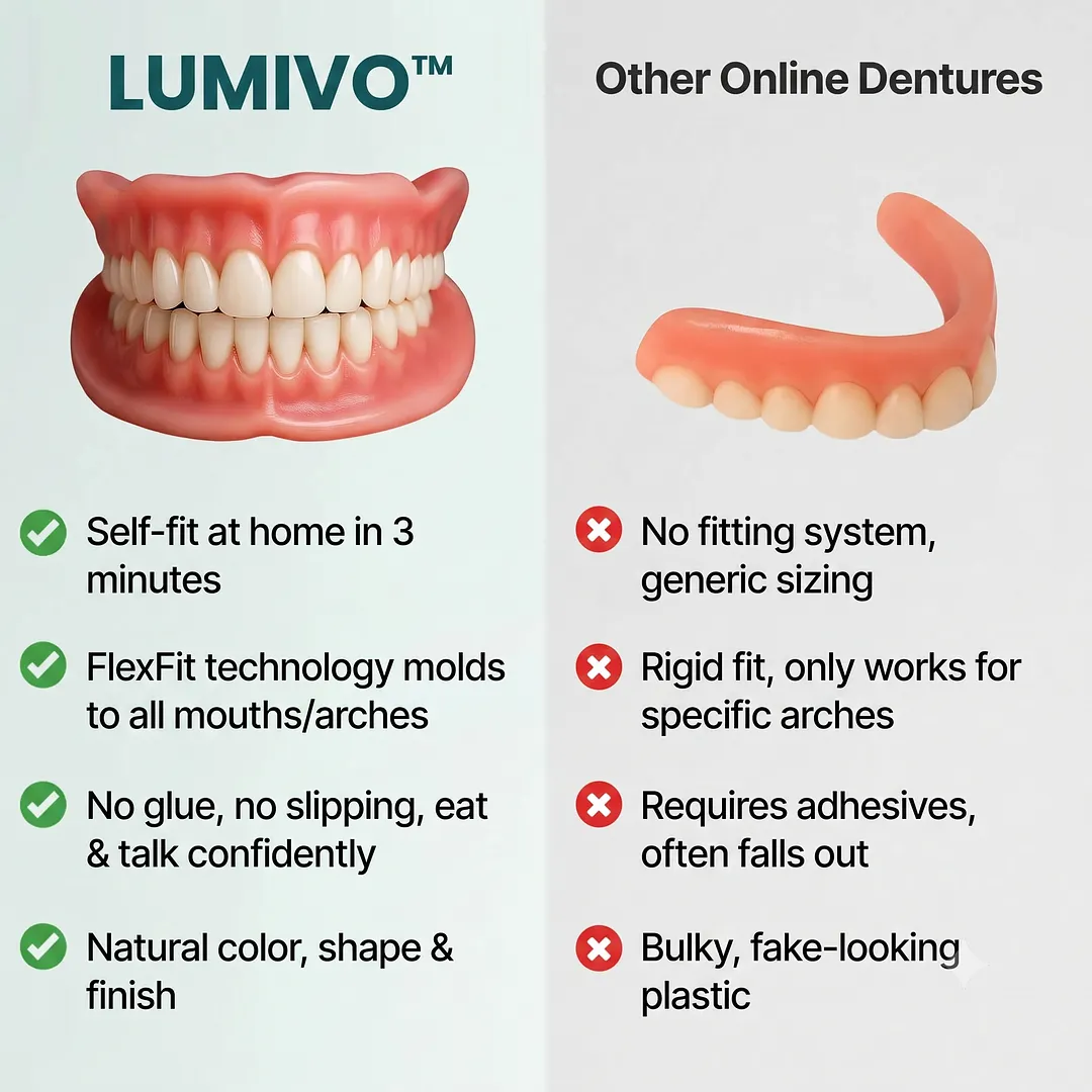 🦷 LUMIVO&trade; Custom-Fit Dentures ⏰ ENDS TODAY   70% OFF | Smile with Confidence