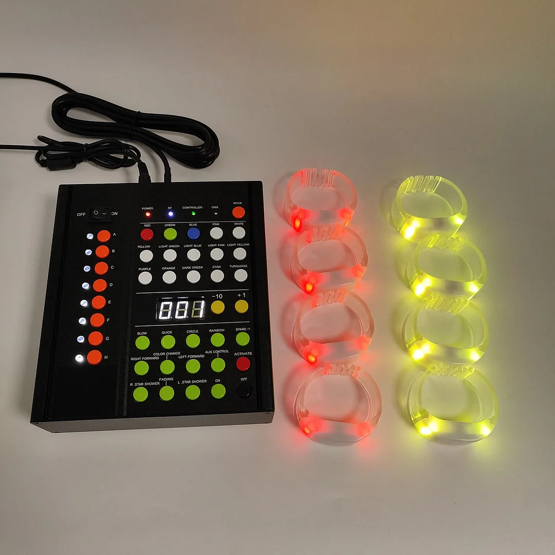 Party Favor RFID DMX NFC Flexible LED Light Up Bracelet Remote Control Flashing Wristband
