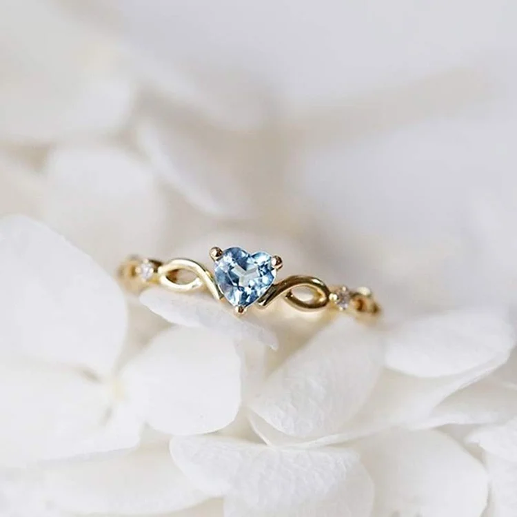 olivenorma crystal birthstone ring blue