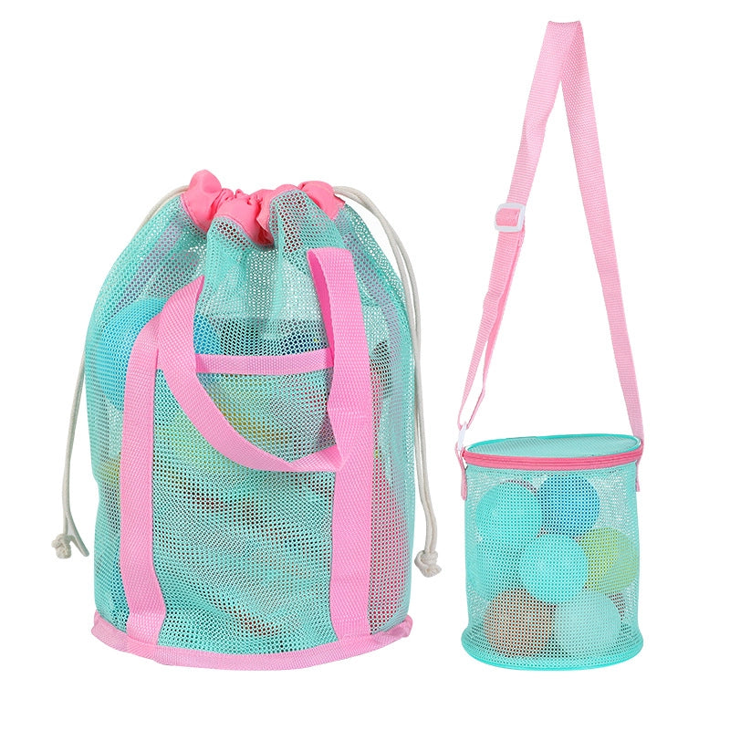 New Color Matching Children’s Toy Bag Shell Storage Bag Travel Beach Bag Hollow Transparent Beach Bag