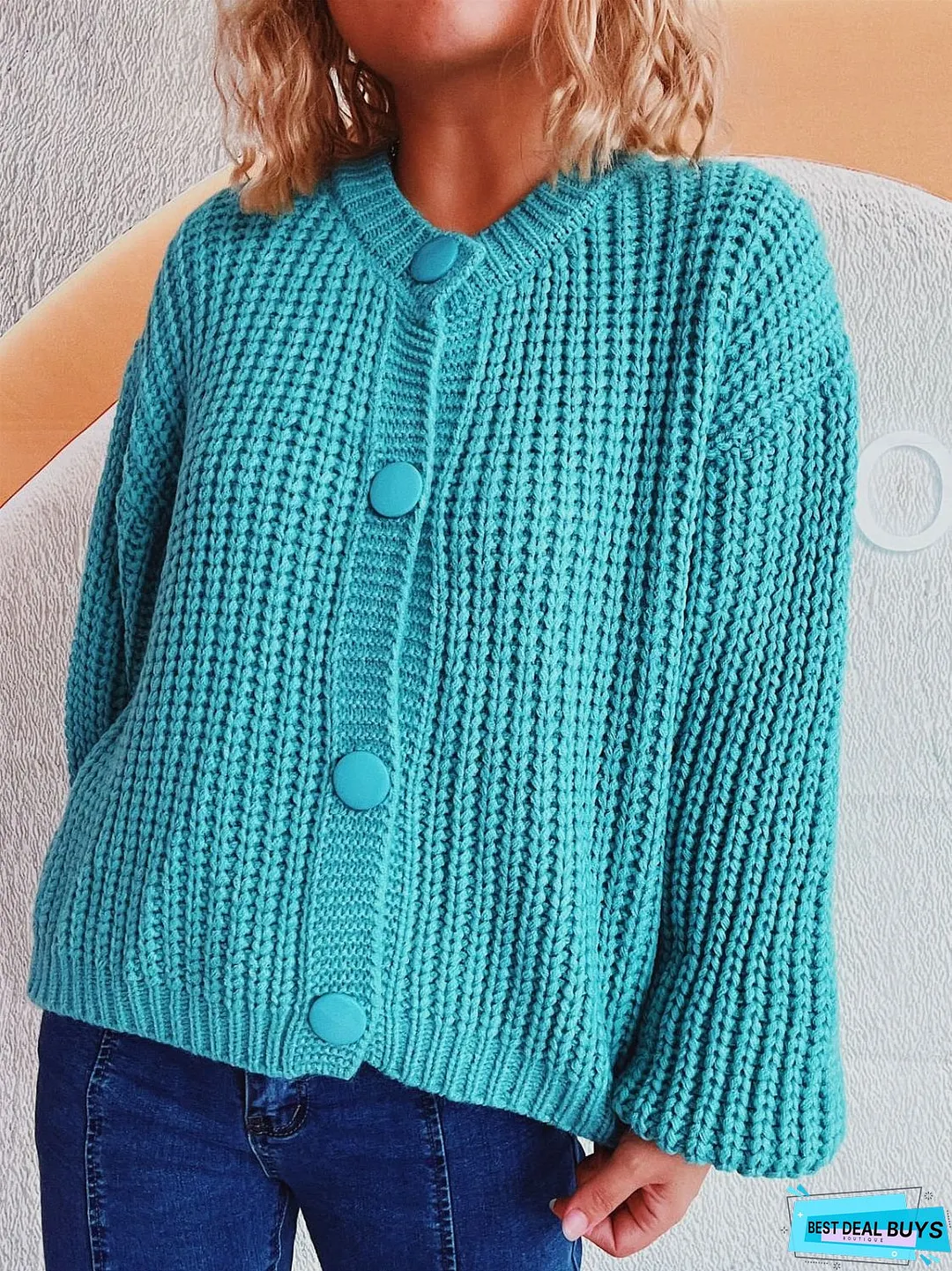 Button Up Long Sleeve Cardigan