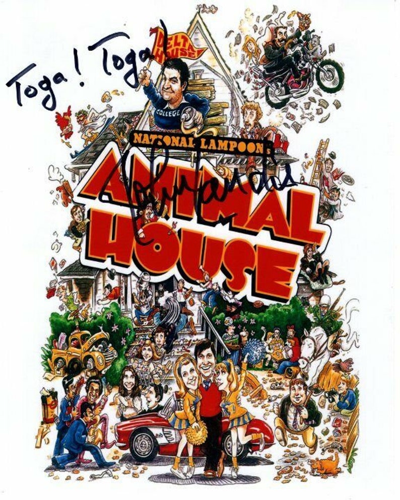 John landis signed autographed animal house Photo Poster painting great content