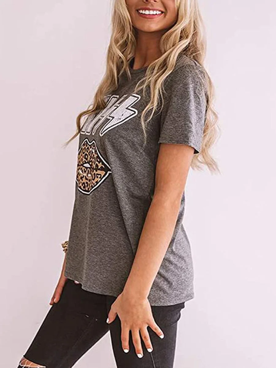 Leopard Lips Kiss T-shirt