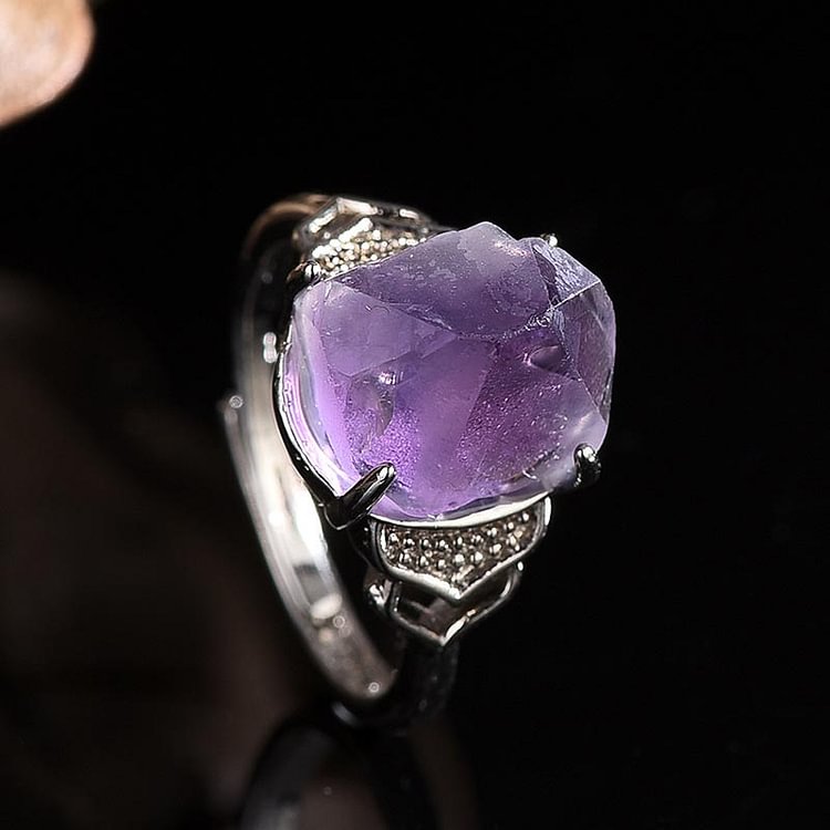 Amethyst Galaxy of Love Ring