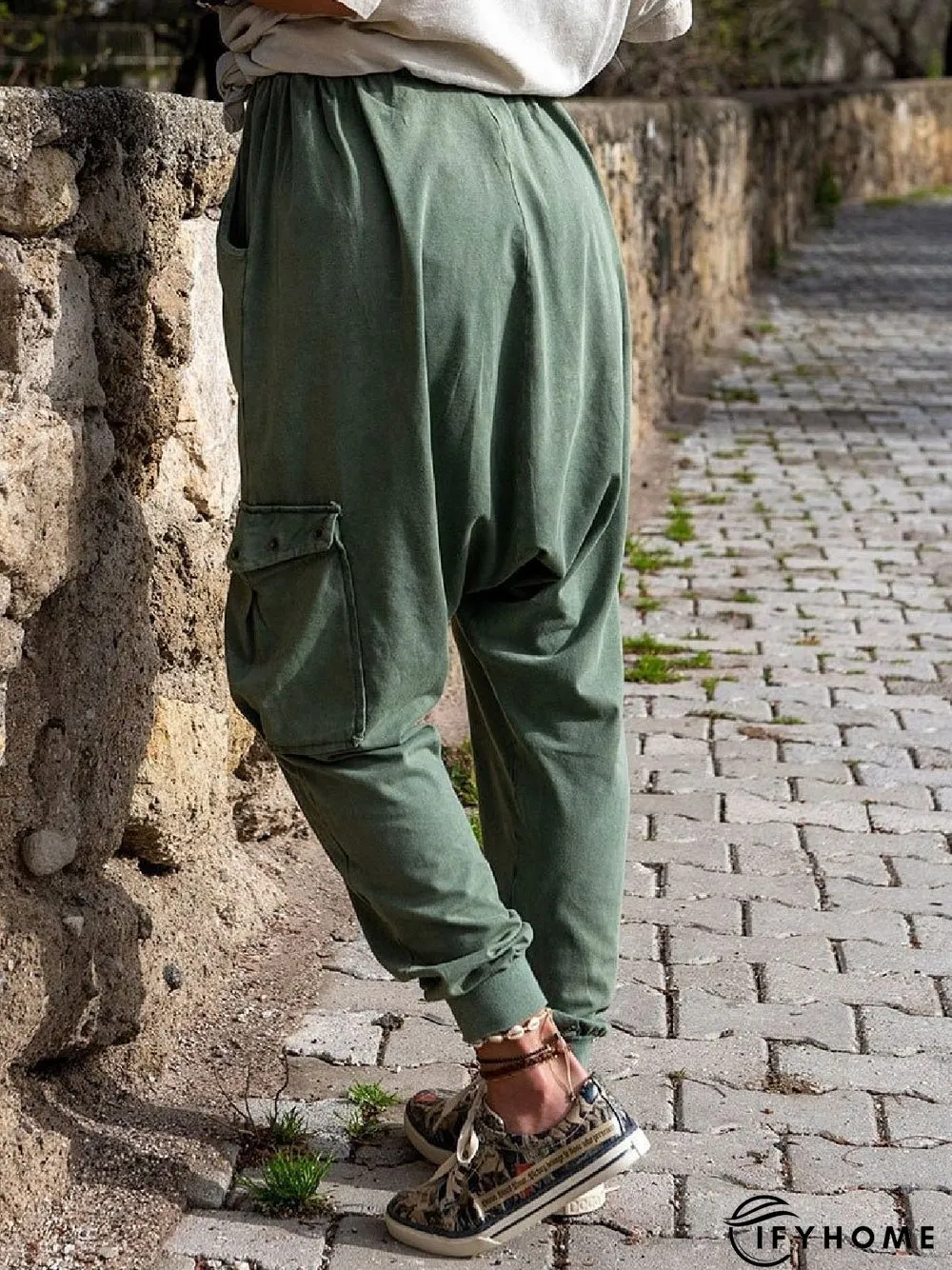 Casual  Pockets Solid Pants | IFYHOME