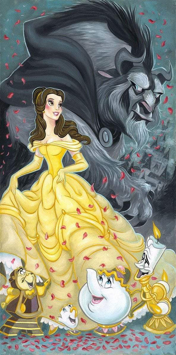 Disney Beauty And The Beast Princess Belle 30*60CM(Canvas) Full Round Drill Diamond  Painting