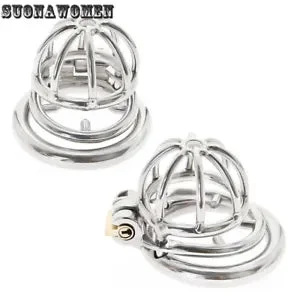 pornhint Pornhint Stainles Steel Short Chastity Device Cage Chastity Cage Spiked Ring To New Lock