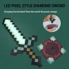 My World Diamond Sword Night Light Ornaments Color Changing Sword Minecraft Game Peripheral Gift Model Table Lamp Desktop Decoration
