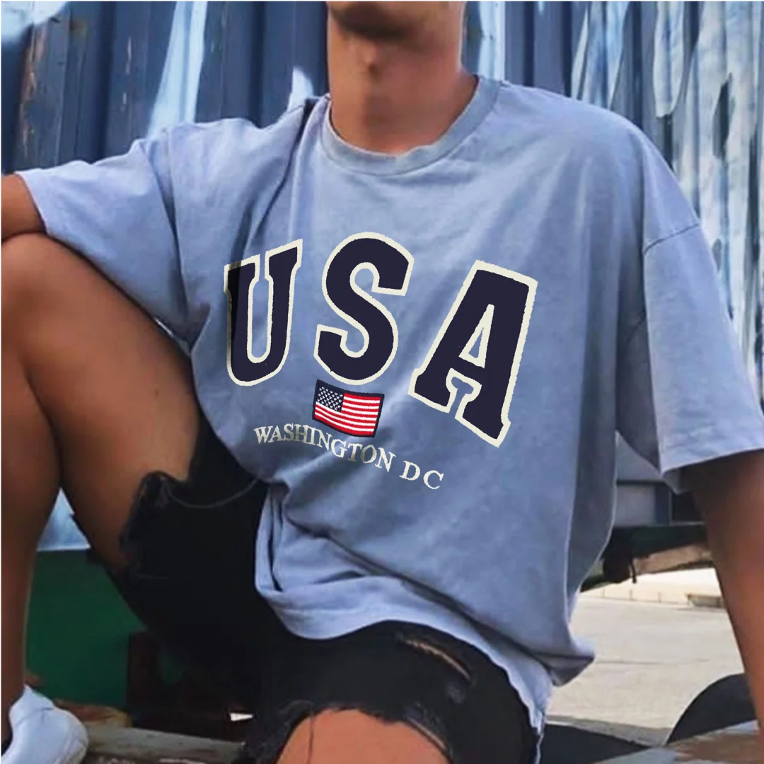 Men USA WASHINGTON DC Casual T-Shirt