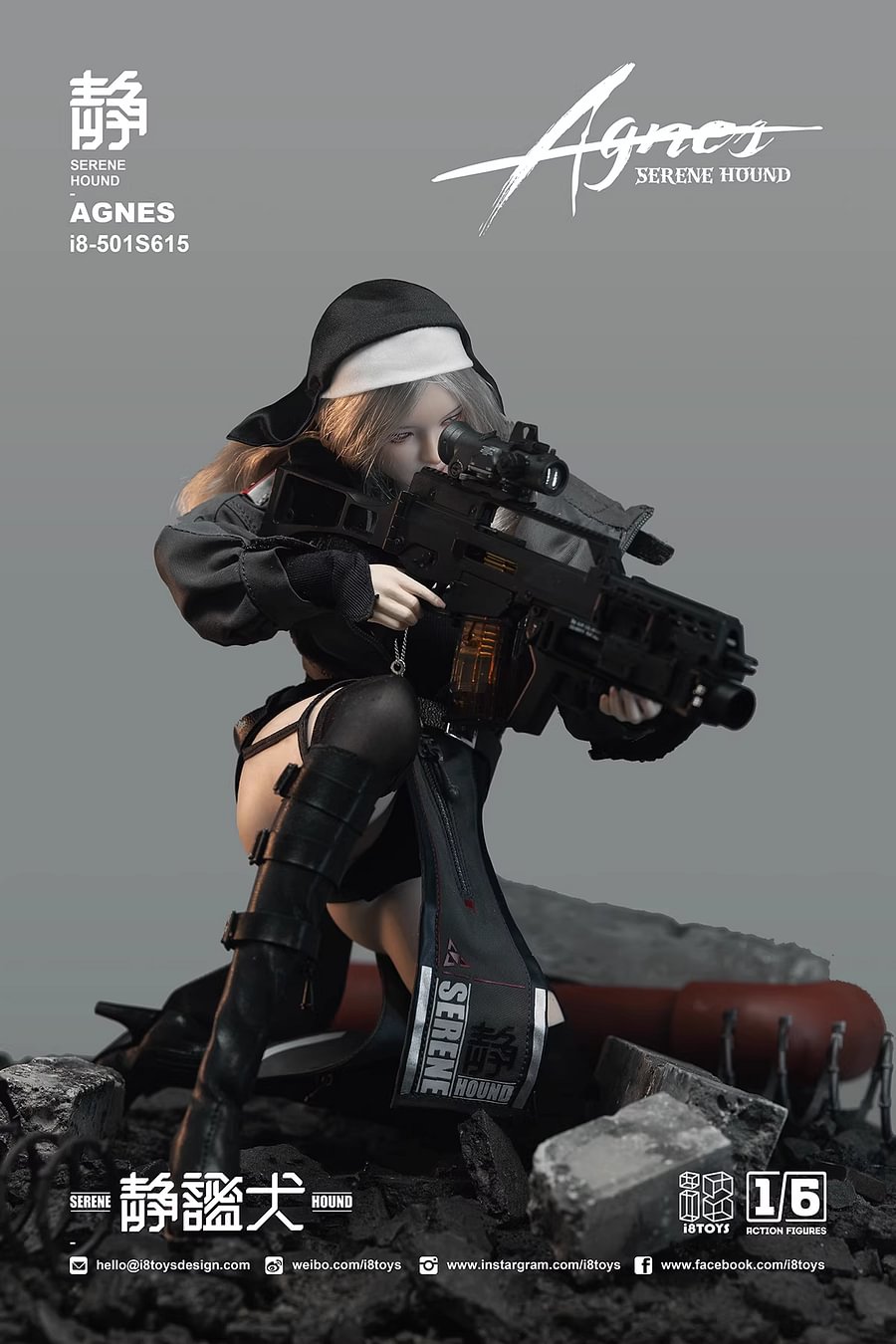 I8Toys - Original 1/6 Quiet Dog AGNES & Witch TERESA (Licensed)
