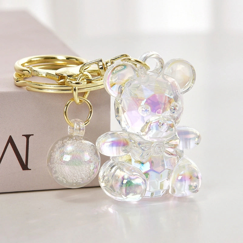 Cute Bear Arylic Unisex Bag Pendant Keychain