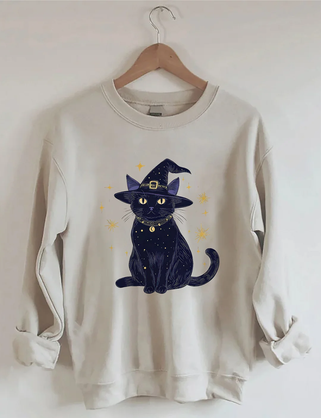 Halloween Witch Kitten Sweatshirt
