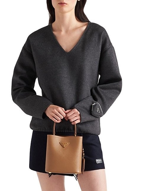 Prada Small Saffiano Leather Panier Top Handle Bag 4.2 out of 5 Customer Rating