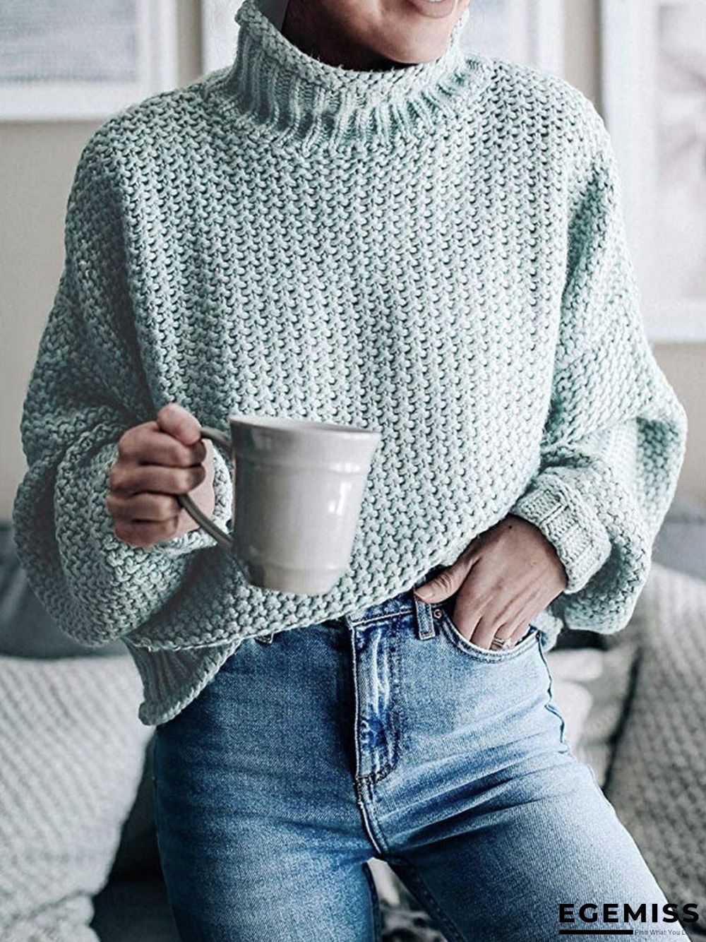 Autumn and Winter New Knitwear Women's Turtleneck Pullover | EGEMISS