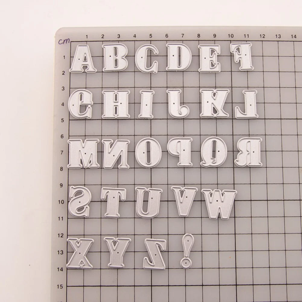 27pcs/Set Alphabet Letter Metal Cutting Dies Stencil for DIY Scrapbooking Album Embossing Paper Cards Deco Crafts Die Cuts