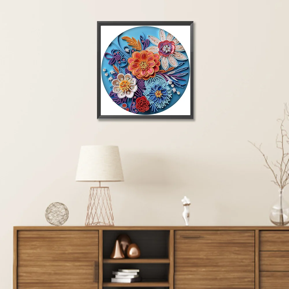 Diamond Painting - Partial Special Shaped Drill - Flower(Canvas|30*30cm)