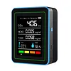 5-in-1 Indoor Air Quality Monitor USB Charging CO2 Detector with Temperature Humidity TVOC Display for Home Office Classroom Safety Monitoring