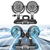 Car Fan 360 Adjustable 2 Head Air Fan Auto Electric Fan USB