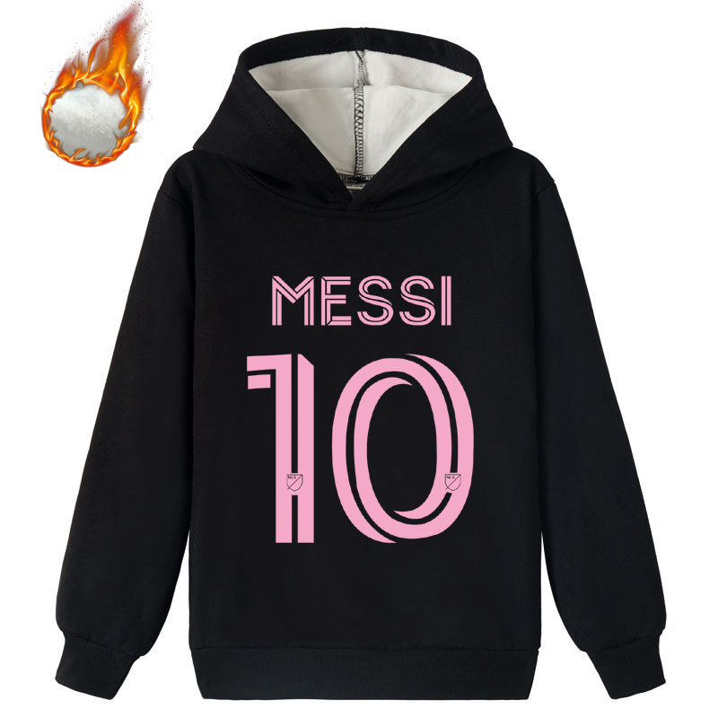 Mayoulove Messi Fleece Hoodie for Kids - Unisex Sweatshirt for Boys  Girls, Perfect Gift for Young Football Fans-Mayoulove