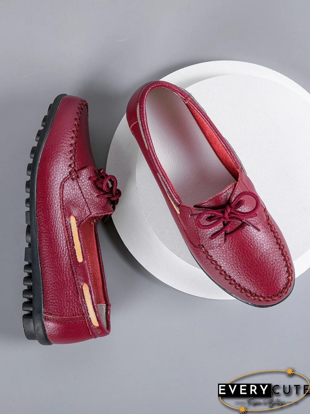 Retro Casual Simple Lace-up Flat Shoes