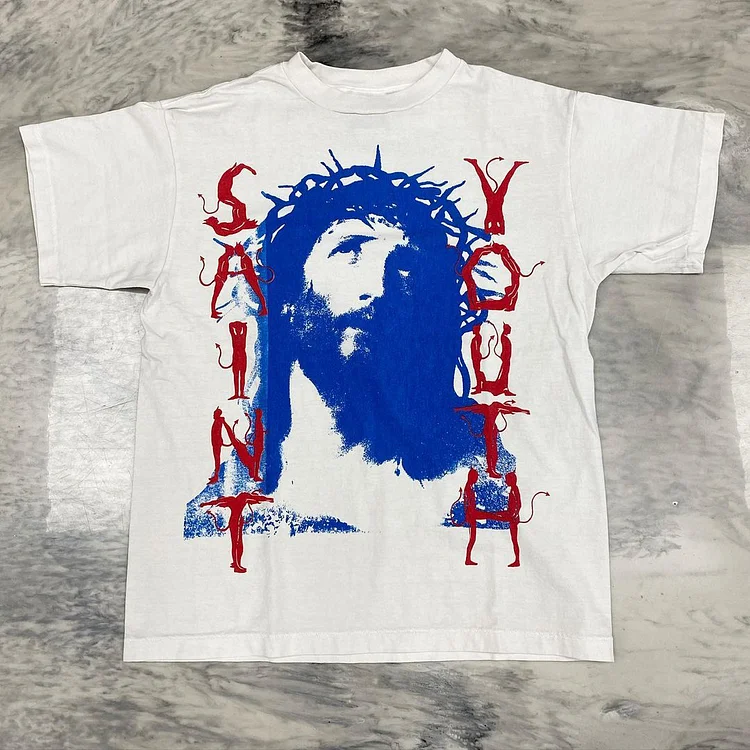 Youth Saint Vintage Print T-Shirt