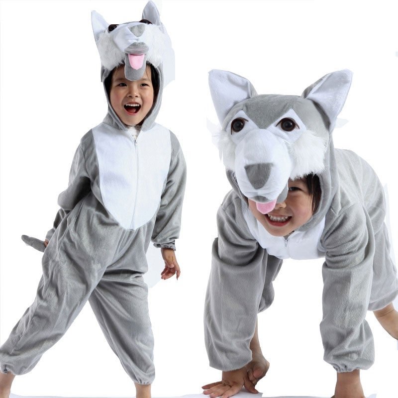 Halloween Child wolf Kids animal kigurumi onesie Costume-Pajamasbuy