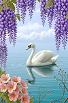 Luxury AB Velvet Diamond Painting Kit - Swan
