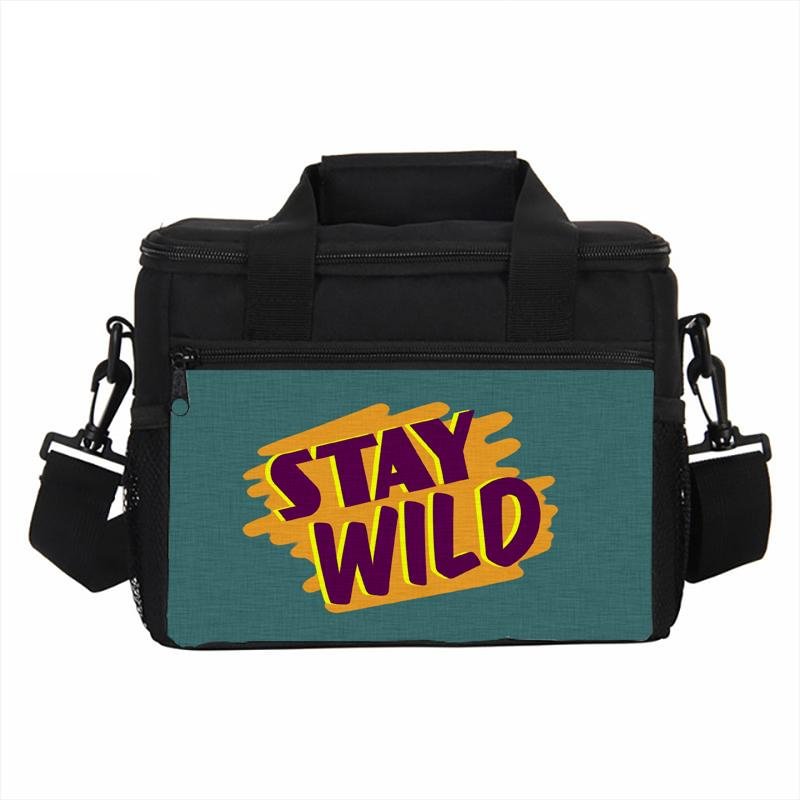 Ben Azelart Stay Wild Portable Lunch Bag Multifunctional Storage Bag