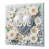 Framed Diamond Painting - Special Shaped - Love Flowers (25x25cm)