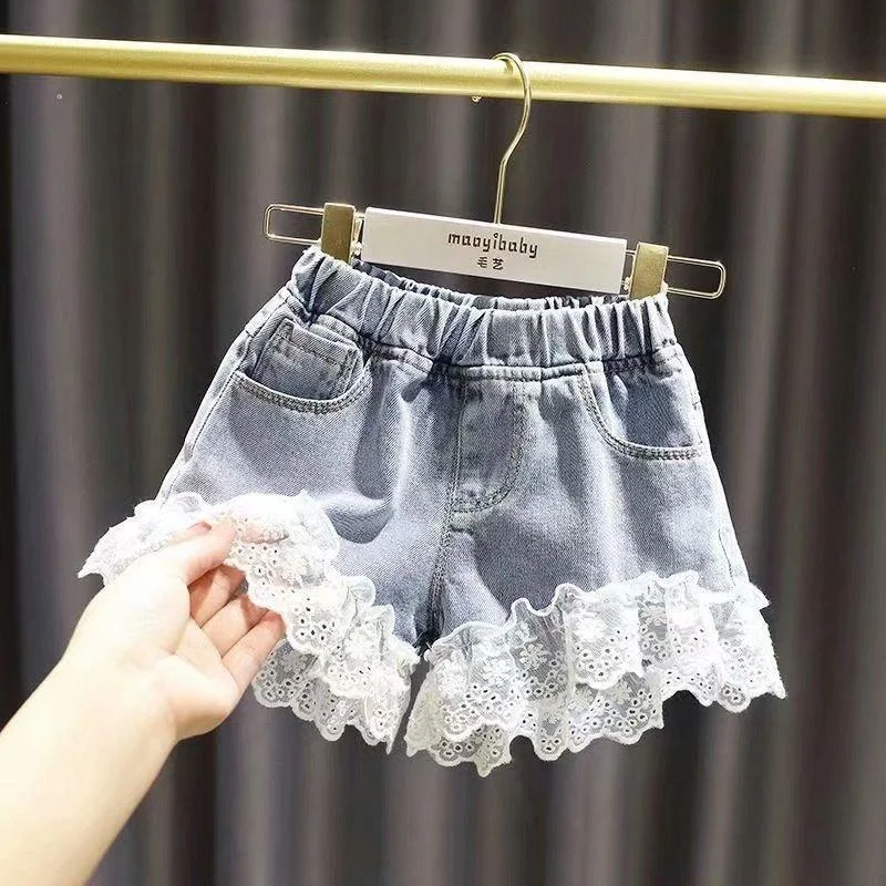 2020 Baby Girl Boy Casual Pants Jeans Spring Autumn Summer Kids Denim Pant Lace Children Trousers Clothing 7Colors