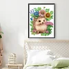 >SALE<5D DIY Partial Special Shaped Drill Diamond Painting Hedgehogs Kit Decor 30x40cm