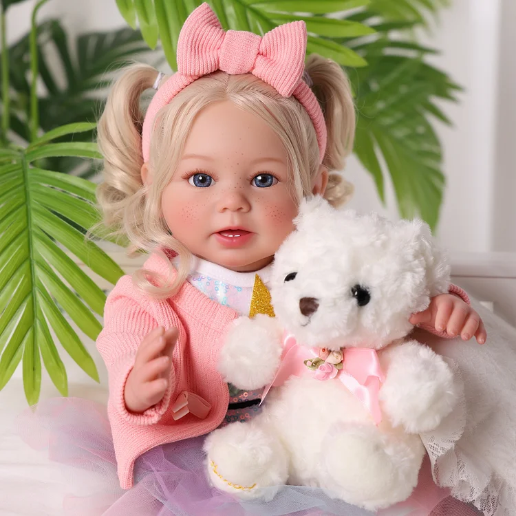 Babeside Quiet Reborn Baby Stella 20''  Toddler Freckled Girl Building Lovely Memories