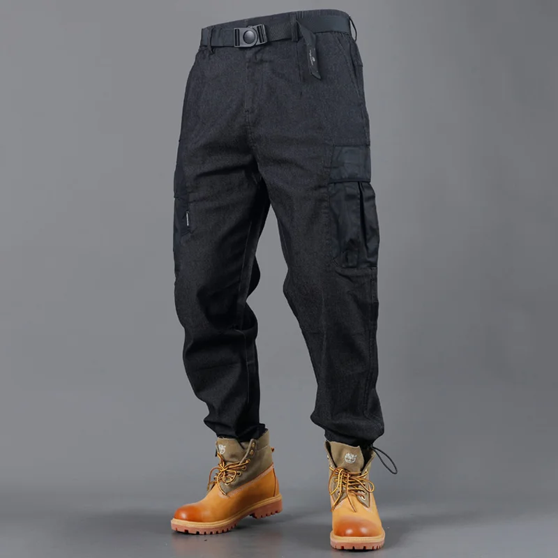 Casual Multi-Pocket Straight Casual Elastic Waist Jeans