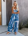 Women's Drawstring Dyed Printed One Piece Pants