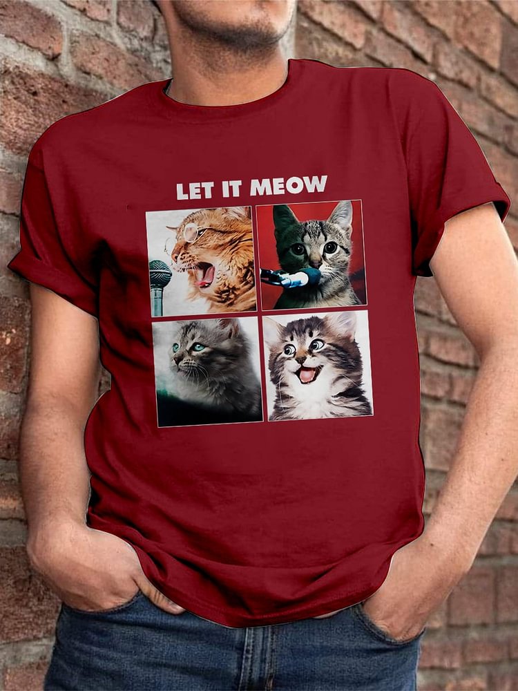 Bestdealfriday Cat Graphic Men??S Tee
