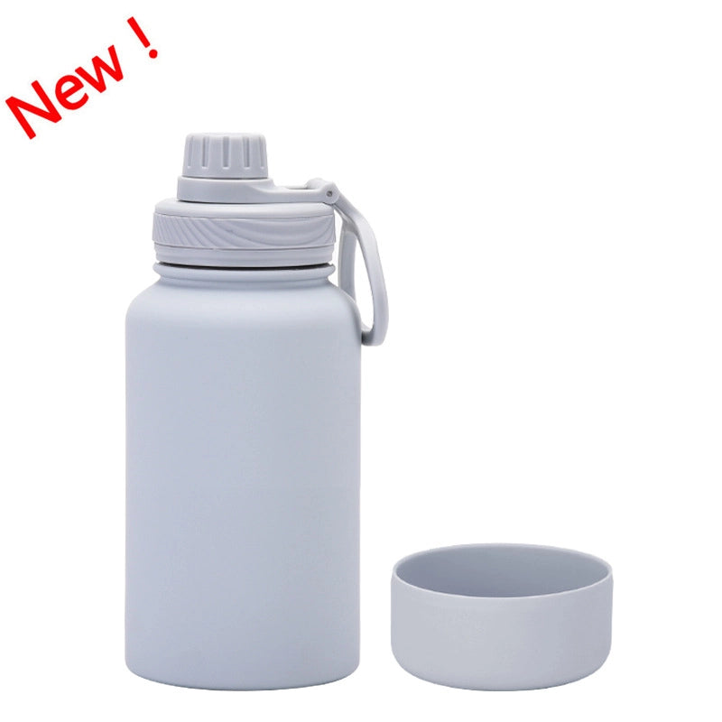 Casual Solid Color Stainless Steel Silica Gel Water Bottles 1 Piece