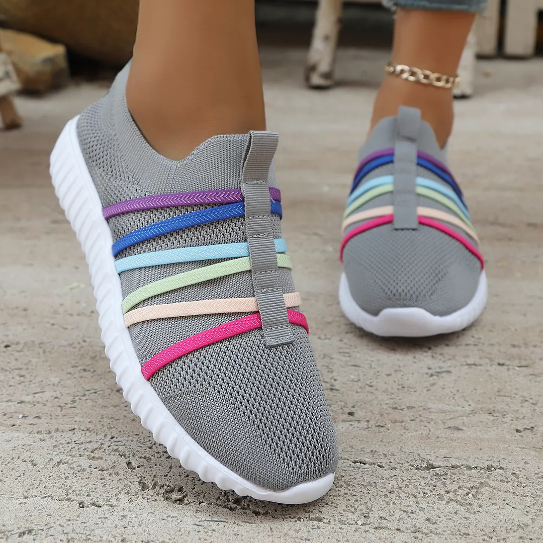Breakj Breakj Women's Shoes Summer New Flying Shoes Large-Size Leisure Single Shoes Light Pedal Sneakers