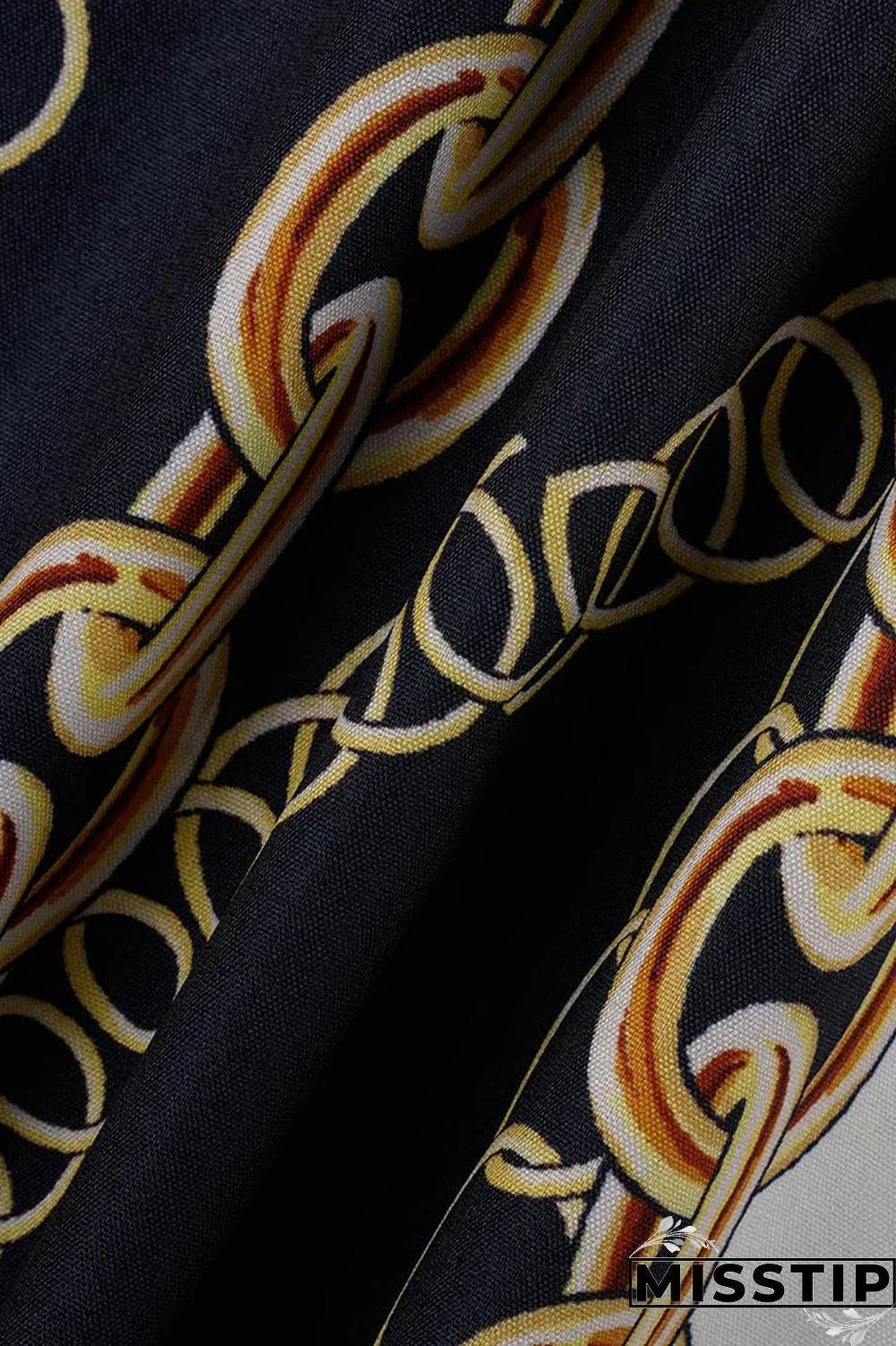 Blue Fashion Casual Print Patchwork Turndown Collar Shirt Dress