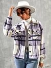 Woman Winter Casual Plaid Jacket