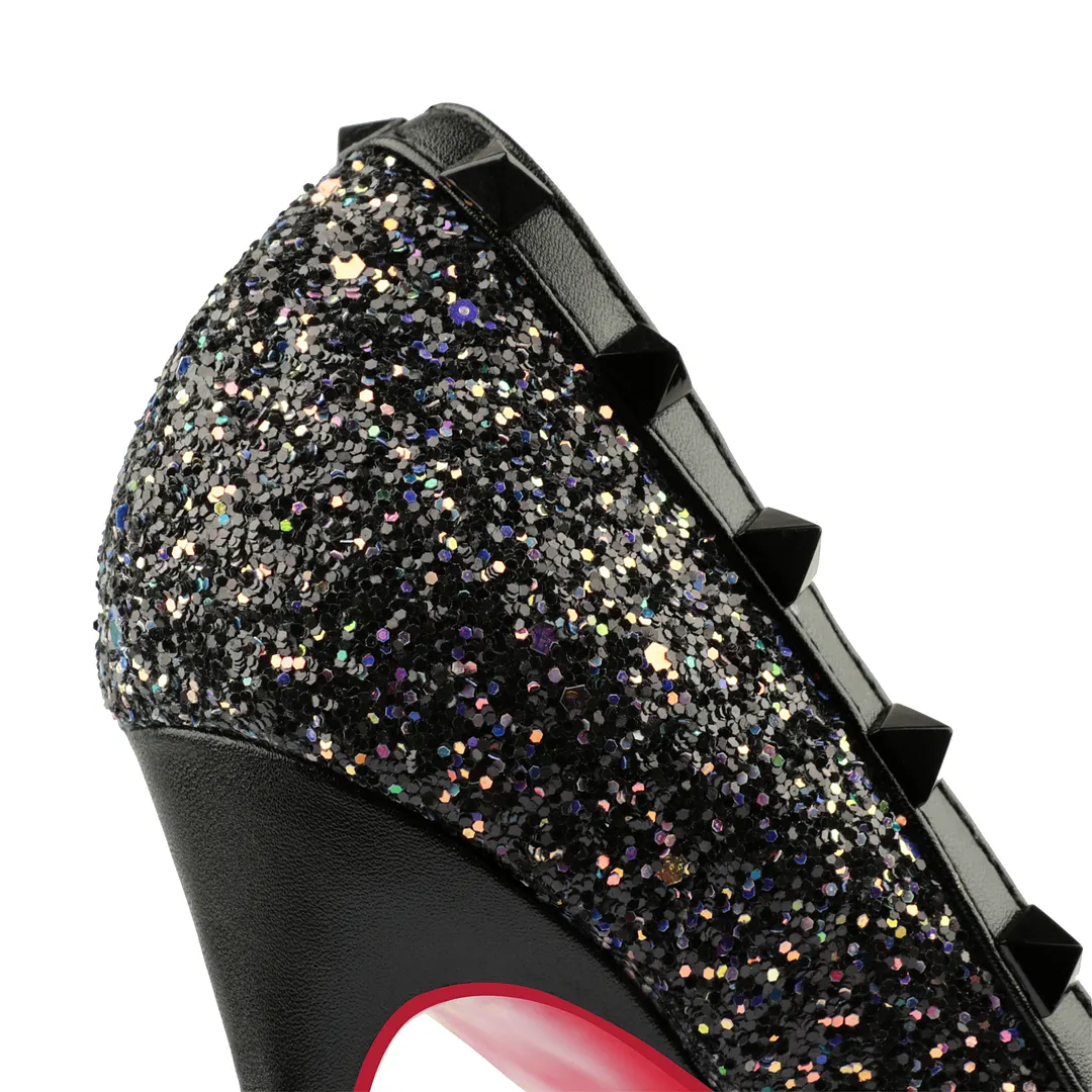 100mm/120mm Women's Heels Pointy Toe Party Wedding Shiny Pumps-vocosishoes