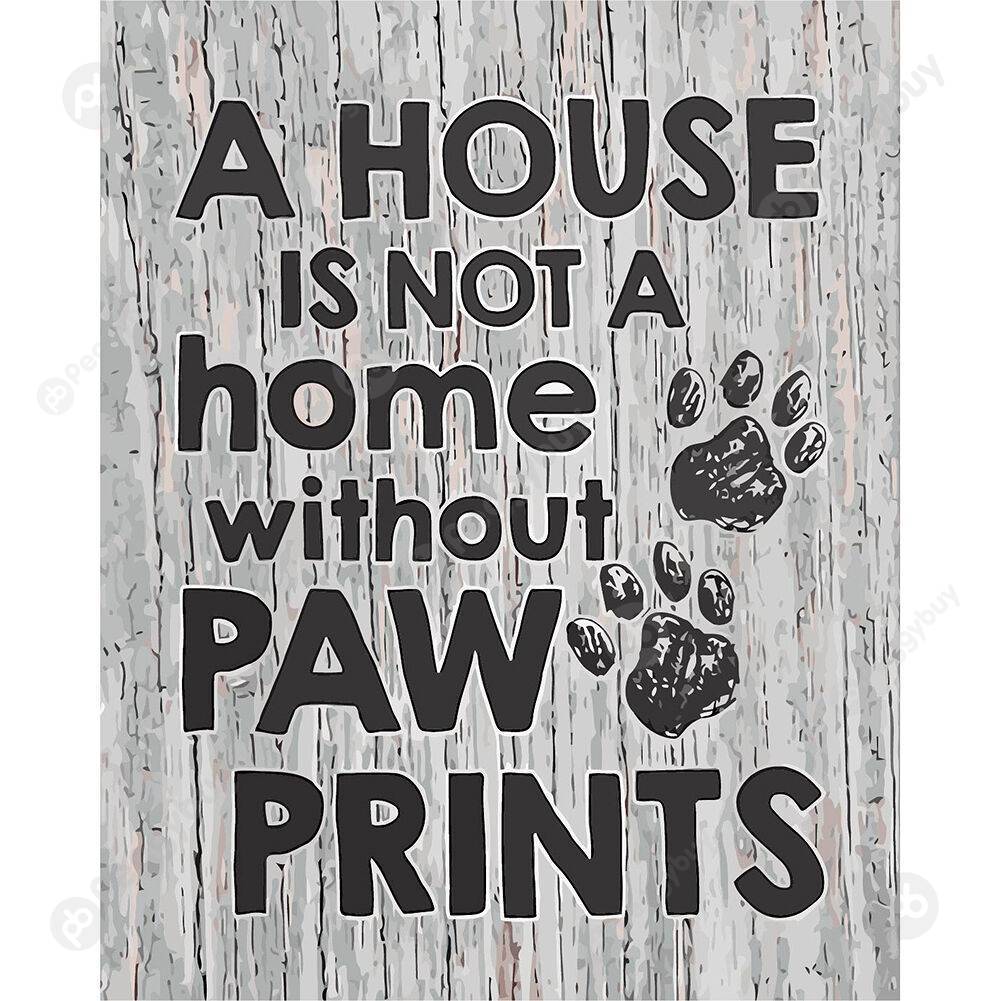 

40*50CM Paint By Numbers-House Letter, 501 Original