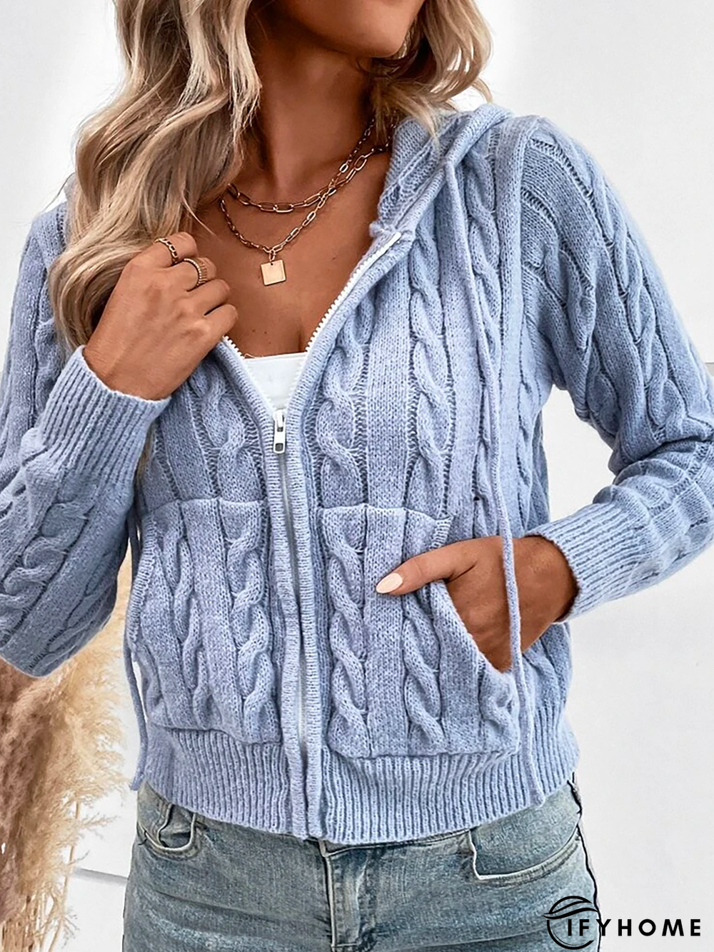 Hoodie Casual Plain Sweater Cardigan | IFYHOME