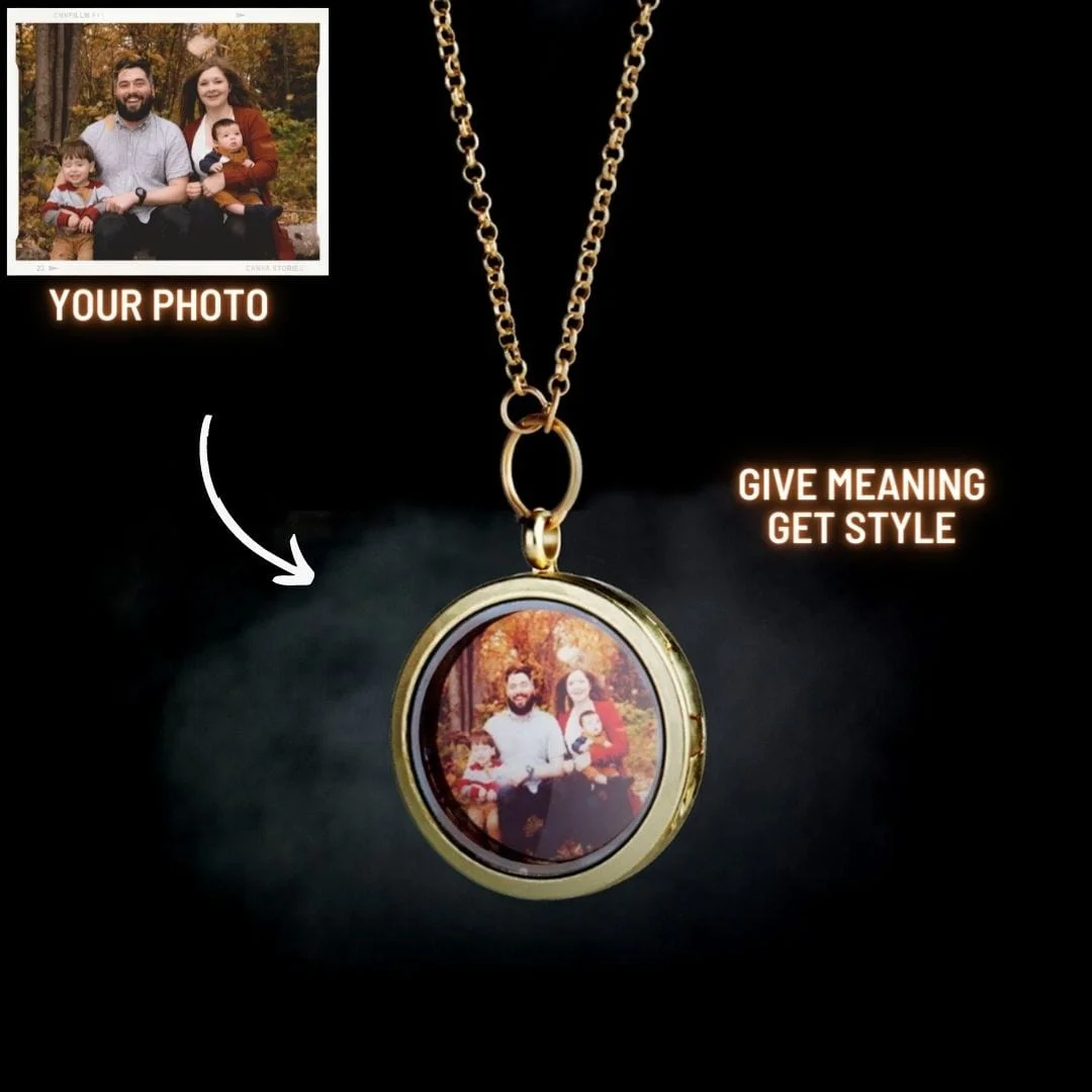 Personalised Photo Memory Necklace | Makes your Photo Two-Sided and See-Through