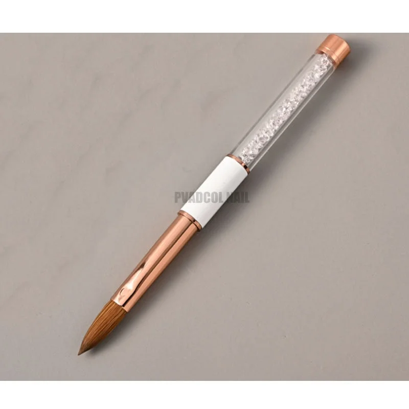 100% Pure Kolinsky Acrylic Oval Nail Brush Liquid Powder Nail Art Brush Choose Size-Nail Inspo