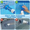 For Intex 11238 Universal Pool Vacuum Hose Adapter with Iron Hoops Pools Skimmer Hoses Connector Leak-Proof Replacement Hoses Adapter for Above/Inground Pools