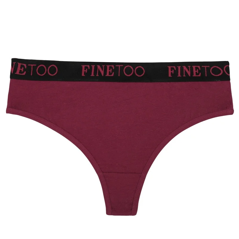 FINETOO Cotton Brazilian Panties Women M-XL Low-Rise Underwear Ladies Soft Underpants Female Panty Lingerie Cotton Panties 2021