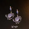 Crab earrings summer seaside creative design unique personalized earrings