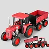 1:24 Alloy Tractor Model Hhand-Cranked Sounding Retro Collection Ornaments