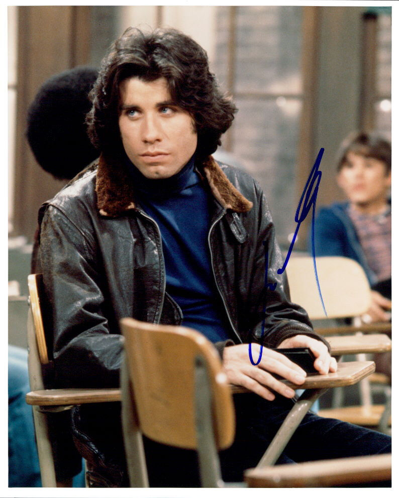 John Travolta (Welcome Back Kotter) signed authentic 8x10 Photo Poster painting COA